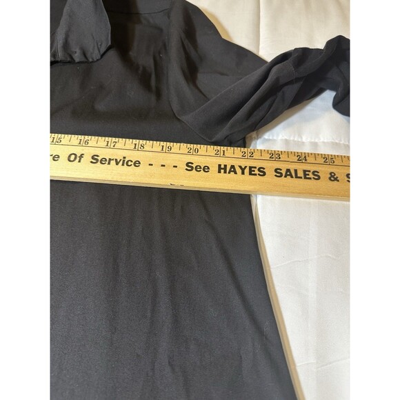 Stella Carakasi Button Up Black 3/4 Sleeve Oversized Tunic Pockets Sz Medium - Picture 8 of 12
